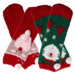 CORHAD 2 Çift Noel Balosu Mercan Polar Çoraplar Noel Baba Çorapları Peluş Terlik Çorap Kadın Çorap Kış Mercan Polar Yılbaşı Çorapları Soğuk Çorap Özlemek Havlu Kumaş Sonbahar Mevsimi