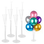 Coriver Balon Standı Tutucu Seti, 4 Set Yeniden Kullanılabilir Balon Çubuğu, Zemin için Balon Ağacı Standı, Bebek Duş Doğum Günü Düğün Mezuniyet Bahçe Partisi için Masa Balon Standı
