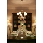 Cornella CR-1772 Oak Dekoratif Cam T-Light Mumluk Silver Orta