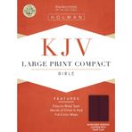 Cornerstone Bible King James Version: Burgundy Bonded Leather Compact Snap Flap