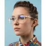 Corney Design Darcy Şeffaf Yuvarlak Gözlük | Mavi Işık Filtreli, Blue Blocked, Ekran Gözlüğü | Kadın Erkek Unisex