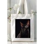 Cornish Rex Kedi Baskılı Bez Çanta Omuz Çantası Kişiye Özel Model 3