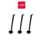 Corona Professional 3 Adet Pc Kepçe Sos Servis Kepçesi Gastronom Siyah L250mm No:2 Bo715