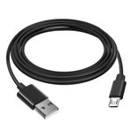 Corsair 1,5 m Yedek Mikro USB Hızlı Şarj Kablosu HS70, HS70 Pro, Void RGB Elite, Void Pro RGB Kulaklıklar, HyperX Cloud Flight Kablosuz Kulaklık (Siyah)