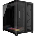 CORSAIR AIR 5400 RS-R ARGB Üçlü Bölmeli Orta Boy Tower Bilgisayar Kasası – 3X Önceden Monte Edilmiş Ters Rotor RS120-R ARGB Fan, Güçlü Soğutma için Hava Kanalları, Ters Anakart Desteği, Siyah