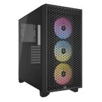 Corsair CC-9020161-EU iCUE 3000D Airflow RGB 750 W Bronze Temperli Cam Mid Tower Siyah Gaming Kasa