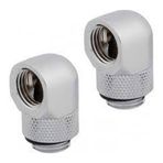 Corsair CX-9055008-WW Corsair XF Adapter 2-pack 90° Angled Rotary Chrome Fitting Adapter