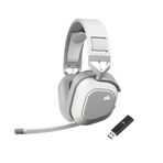 Corsair HS80 MAX Bluetooth'lu Kablosuz Çok Platformlu Oyun Kulaklığı - Dolby Atmos - Yayın Kalitesinde Mikrofon - iCUE Uyumlu - PC, Mac, PS5, PS4, Mobil - Beyaz