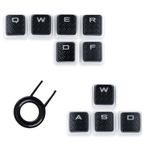 Corsair K65 K95 K100 K70LUX K70PRO ve Razer HyperX Kiraz MX Anahtarları Mekanik Oyun Klavyesi için 10 Tuşlu Arkadan Aydınlatmalı Dokulu Keycaps Değiştirme (Pudding Stripe)