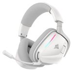 Corsair Void v2 kablosuz oyun kulaklığı, Bluetooth'lu, PC, PS5, PS4, Switch & Mobile için, Dolby Atmos, 70 saat pil ömrü, çift kablosuz, hızlı şarj - beyaz