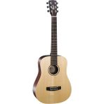 Cort Earthmınıf-Adırondack Adirondack Kapaklı Mini Akustik Gitar (Orta Seviye) | 3/4 Kompakt Boyut, Masif Adirondack Ladin Kapak ve Seyahat Tipi Tasarım