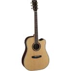 Cort Elektro Akustik Gitar, Masif Ladin Kapak, Natürel,