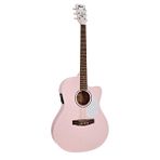 CORT JADE PPOP AKUSTİK GİTAR AÇIK GÖZENEKLİ PASTEL PEMBE MAT