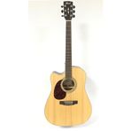 Cort MR710FLHNS Solak Elektro Akustik Gitar - Natürel Satin (Profesyonel) | Sol El Kullanımı İçin Özel Tasarım, Masif La