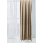 Cortibo Alaska Keten Bej Tek Kanat Pilesiz 80x270 cm Fon Perde