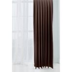 Cortibo Alaska Keten Kahverengi Tek Kanat Pilesiz 80x270 cm Fon Perde