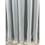 Cortibo Bambu Hafif Desenli 1'e 2 Seyrek Pileli Tül Perde - Kırık Beyaz - 400 x 190 cm