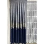 Cortibo Palermo Desenli 1'e 2,5 Orta Pileli Pano Fon Perde Lacivert, 60 x 270