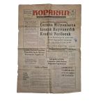 Çorum Koparan Günlük Siyasi Bağımsız Gazete 18 Nisan 1972 (İkinci El)