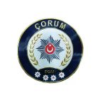 Çorum Polis Kol Arması 3D Plastik Tpu, Yeni Tip, Cırtlı, Standart Ölçü, 1.Sınıf Kalite