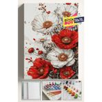 corvo hobi Sayılarla Boyama Seti Numaralı Tuval Fırça Boya Dahil Kasnaklı Set 50x70 Cm - GELİNİK ÇİÇEĞİ