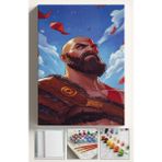 Corvo Sayılarla Boyama Çerçeveli Hobi Seti Numaralı Tuval Fırça Boya Dahil Kasnaklı 40X50 cm Godofwar