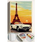 Corvo Sayılarla Boyama Çerçeveli Hobi Seti Numaralı Tuval Fırça Boya Dahil Kasnaklı 40X50 cm Paris Merco
