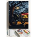 Corvo Sayılarla Boyama Çerçeveli Hobi Seti Numaralı Tuval Fırça Boya Dahil Kasnaklı 40X50 cm Road Motor
