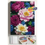 Corvo Sayılarla Boyama Seti Numaralı Tuval Fırça Boya Dahil Kasnaklı Set 50x70 Cm - ŞAKAYIK ÇİÇEKLERİ