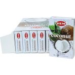cosangroup Hem Geri Akış Konik Tütsü Şelale Uyumlu – Karbonsuz Doğal Tütsü (1 Kutu 12 Paket x 10 Adet = 120 Adet) - Coconut - Hindistan Cevizi
