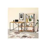 Cosargroup Bilgisayar Masası Ve 5 Raflı Metal Kitaplık Set Çalışma Masası
