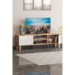 Cosargroup Bohem Tv Ünitesi 150 Cm Mdf Mebran Kapak Çizgili D Kapak Bohem Tarz Tv Sehpası
