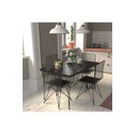 Cosargroup Masa Sandalye Takımı Mermer Desen 110x70 Cm Masa 4 Sandalye Seti