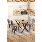 Cosargroup Masa Takımı, Yemek Masası, Mutfak Masası, Balkon Masası - 60x120 4Sandalye Masa Takımı