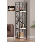 Cosargroup Metal Concept Kitaplık 5 Raflı Çok Amaçlı Dosya Kitap Rafı Ofis Salon Rafı Beyaz