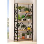 Cosargroup Metal Geniş 5 Raflı Çiçeklik Saksı Standı Saksılık Modern Tasarım Çiçeklik 160X70 Cm Çam (BÜYÜK)