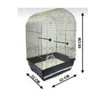 Cosargroup Muhabbet Kuşu Ve Papağan Için Sarı Pirinç Kaplama Lüks Kuş Kafesi 42x32x68