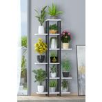 Cosargroup YÜKSEK AYAKLI Saksı Standı Saksılık Dekoratif Çiçeklik Rafı Metal İskeleti Dekoratif 6 Raflı 137cm
