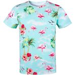 COSAVOROCK Erkek Günlük Hawaii Tişörtü, mavi (Light Blue), XXL
