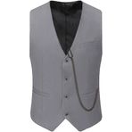 Cosdreamer Gatsby Vintage Gri Zincirli Erkek Takım Elbise Yelek
