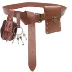 COSDREAMER Rönesans Ortaçağ Anahtarlık Kemer Etek Yürüyüş Anahtarlık Kelt Karnavalı Viking Şövalyeleri Cosplay Aksesuarı, Stil02-kahverengi, One Size