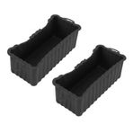 Cosiki Izgara Gres Toplayıcı, 2 Adet Silikon Bulaşık Makinesinde Yıkanabilir Yeniden Kullanılabilir Yağ Damlama Tepsisi Barbekü Için (BLACK)