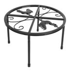 Cosiki Tavuk Yemlik Standı, Siyah Paslanmaz Zemin, İç Mekan Dış Mekanlar Için Yerden Tasarruflu Metal Saksı (#1)