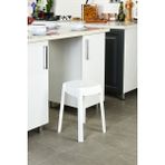 Cosiness Plastik Kaymaz Tabure - Beyaz