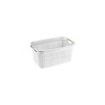 Cosiness Pratik Kulplu Plastik Temiz Çamaşır Sepeti 30 lt Hacim ile Kullanışlı ve Şık - 45 x 40 - Beyaz