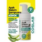 Coslab Ayak Koku Giderici Köpük Şampuan 100 ml Şeftali Renkli Mantar ve Tırnak Bakımı İçin Çay Ağacı Özlü - 80 ml