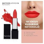 Cosmetics Mattever Lipstick 16 Me Grenadine Yarı Mat Saten Bitişli Ruj, Nar Çiçeği
