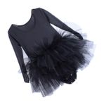 COSMEVIVI 1 Bilgisayar elbise jimnastik etekli mayoları çocuklar güz kıyafetleri kızlar noel tutu kızlar bale mayosu çocuk kostümleri tutu etek çocuklar grenadine etek polyester Black