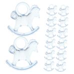 COSMEVIVI 24adet Lü Şeffaf Akrilik Sallanan at Şöleni Süsleme Seti Kız Ve Erkek Için Oyun Ve Parti Dekorasyonu