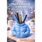 Cosmic Store Mont Tasarımlı Kalemlik –3d Baskı Dekoratif Masaüstü Kalem Tutucu | Ofis ve Çalışma Masası Aksesuarı - Bebek Mavisi